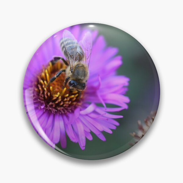 Item preview, Bee on a violet flower designed and sold by CasparTheRiddle.