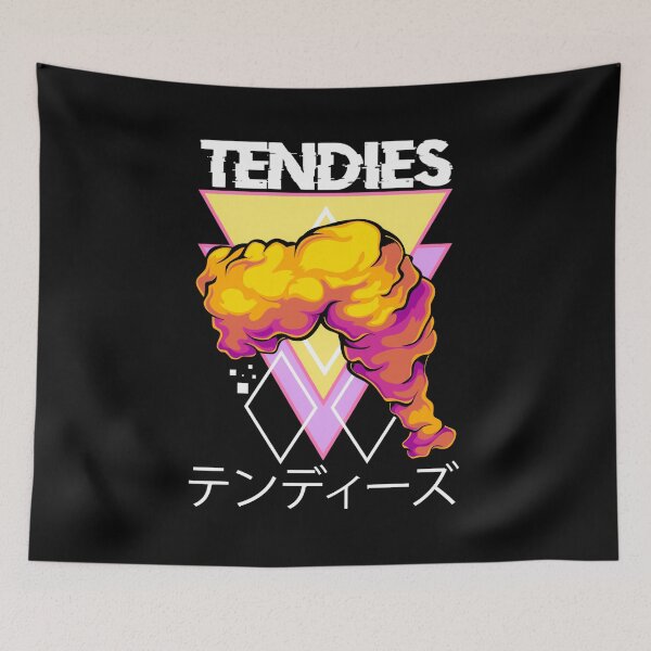 Item preview, Vaporwave Art - Tendies Chicken Tenders Japanese Kanji Estética Glitch designed and sold by Hitagivapor.