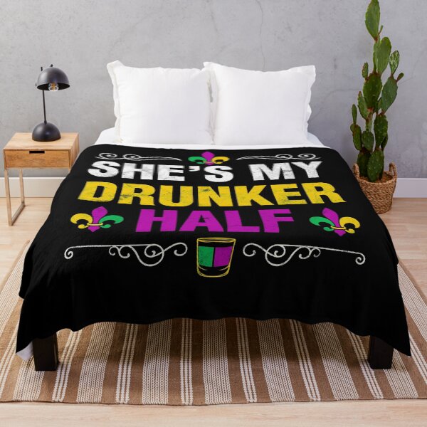 Item preview, She's My Drunker Half Mardi Gras Couples Gifts for Husband or Boyfriend designed and sold by topdesignarts.