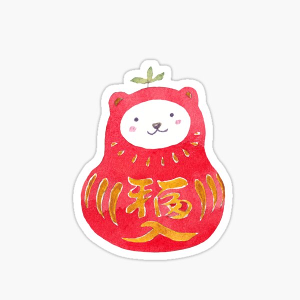 Lucky Daru-Kuma Sticker