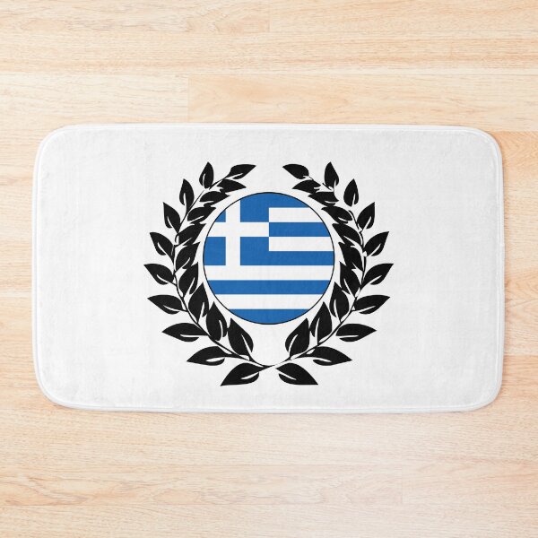 Item preview, Greece greek flag banner laurel wreath designed and sold by GeogDesigns.
