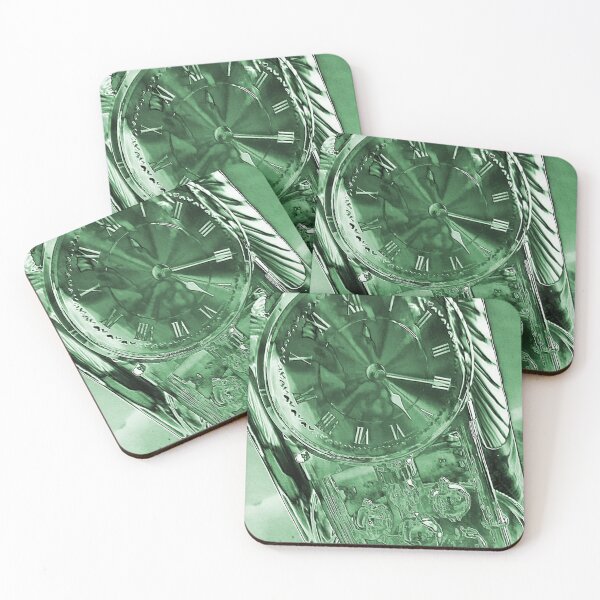 Item preview, Green Glass Clock designed and sold by Korroby.