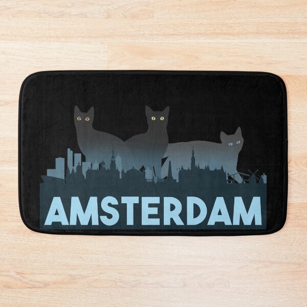 Item preview, amsterdam skyline cat designed and sold by EGIT.