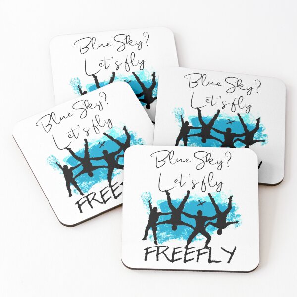 Item preview, Blue sky, let's fly, Freefly blue and black designed and sold by FatSlugDesigns.