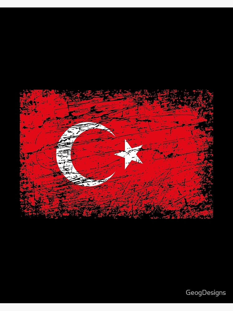 Impression rigide avec l'œuvre « Drapeau de la Turquie drapeau