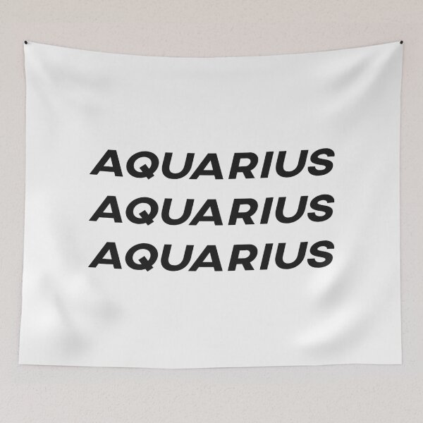 Item preview, Aquarius Aquarius Aquarius Black Zodiac Sign Text designed and sold by Cefani Musk.