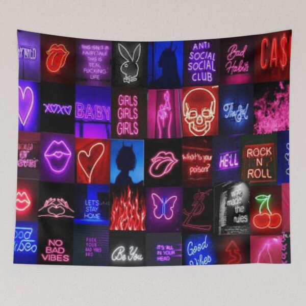 Item preview, Rainbow neon collage designed and sold by Als10806.