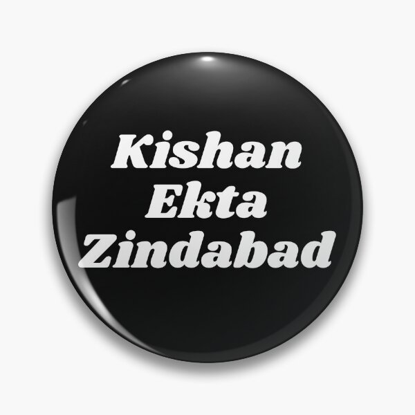 Item preview, Kisan Ekta Zindabad In White Text designed and sold by Indra Agrawal.