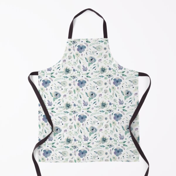 Item preview, Blue & White Watercolor Flowers designed and sold by ZANKELLO.
