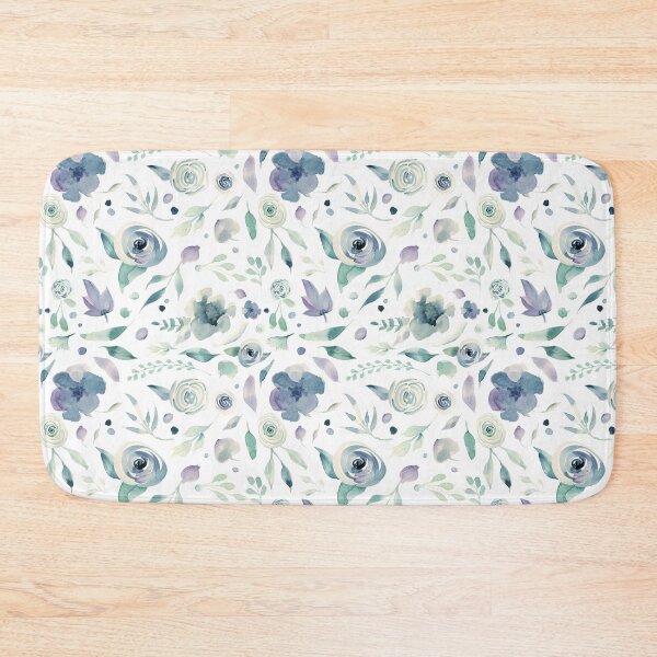 Item preview, Blue & White Watercolor Flowers designed and sold by ZANKELLO.