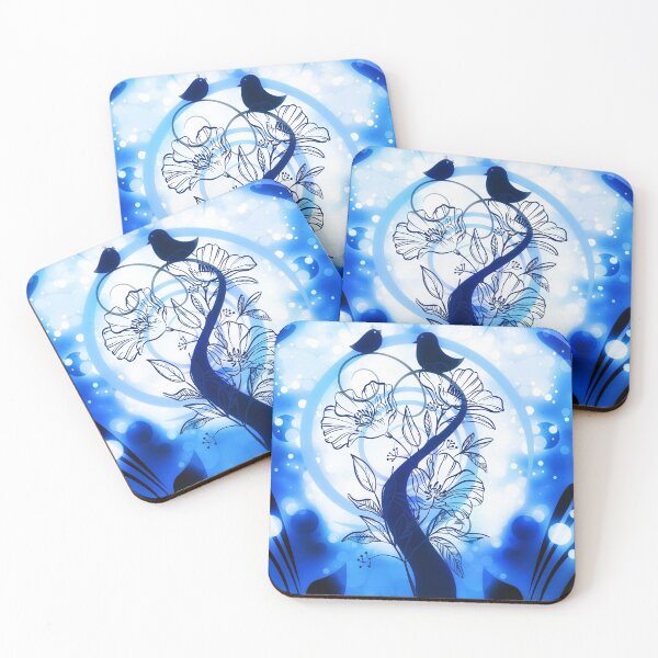 Item preview, Blue Birds Fantasy Flower Stalk designed and sold by LaceRenee.