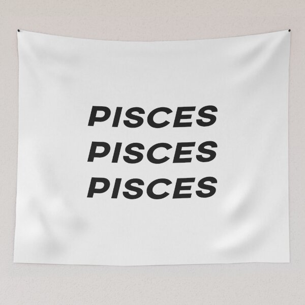Item preview, Pisces Pisces Pisces Black Zodiac Sign Text designed and sold by Cefani Musk.