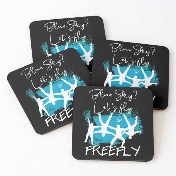Item preview, Blue sky, let's fly, Freefly blue and white designed and sold by FatSlugDesigns.