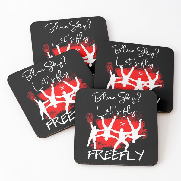 Item preview, Blue sky, let's fly, Freefly red and white designed and sold by FatSlugDesigns.