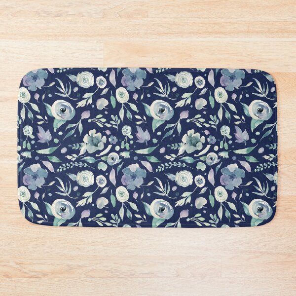 Item preview, Blue & White Watercolor Flowers designed and sold by ZANKELLO.