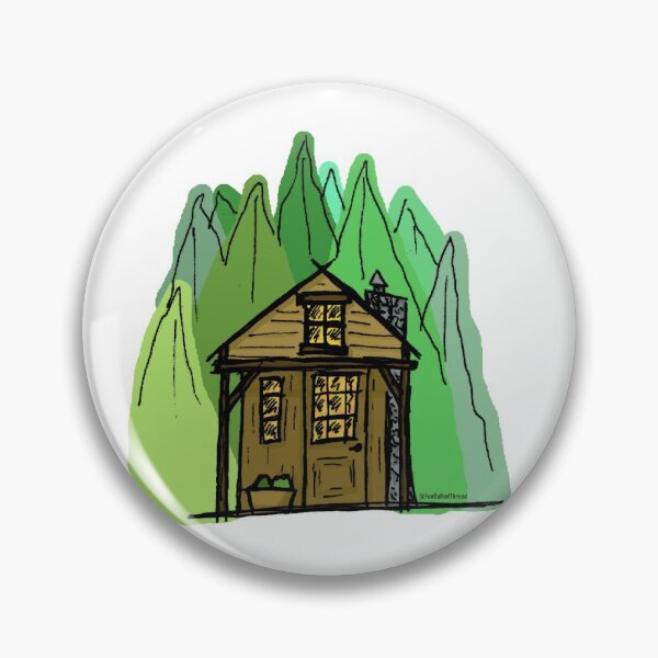 Item preview, Tiny house - Lofty Forest Cabin Sketch designed and sold by FoxCalledThread.