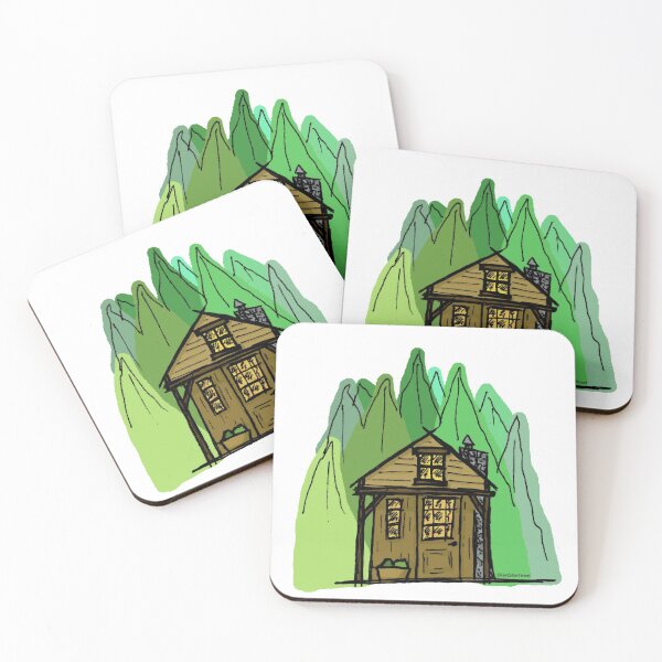 Item preview, Tiny house - Lofty Forest Cabin Sketch designed and sold by FoxCalledThread.