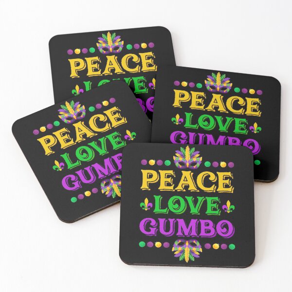 Item preview, PEACE LOVE GUMBO Mardi Gras Gifts designed and sold by topdesignarts.