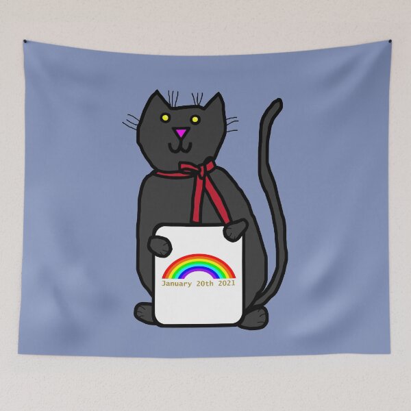 Item preview, Biden Harris Inauguration Rainbow Cute Cat designed and sold by ellenhenry.