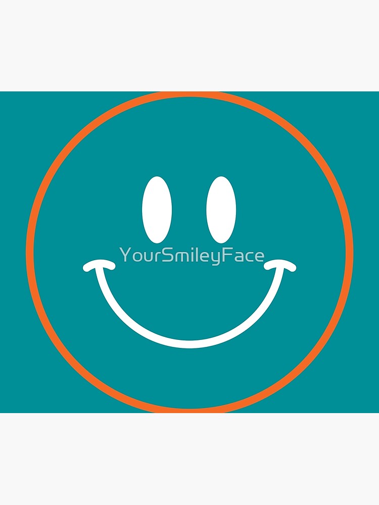 Discover 273 Miami Dolphins MIA Happy Face :) Smiley Tapestry