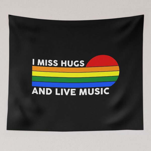 Item preview, I miss hugs and live music designed and sold by TekknoOutfits.