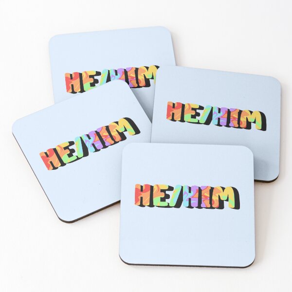 Item preview, Rainbow Flag He/Him Pronoun designed and sold by EuropaPrints.