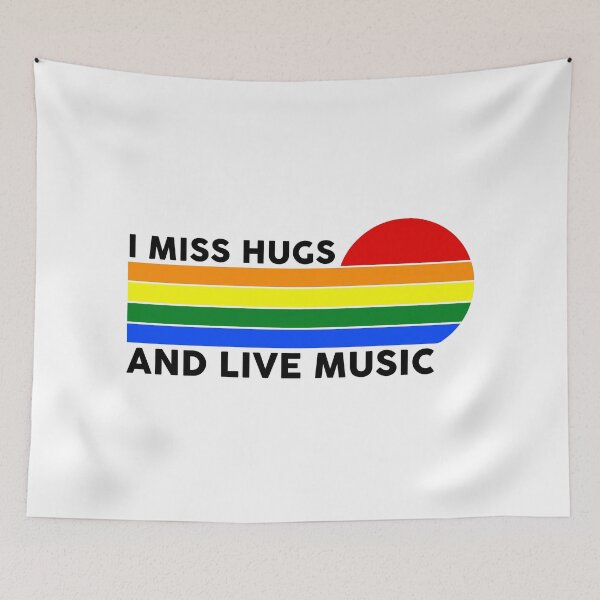 Item preview, I miss hugs and live music designed and sold by TekknoOutfits.