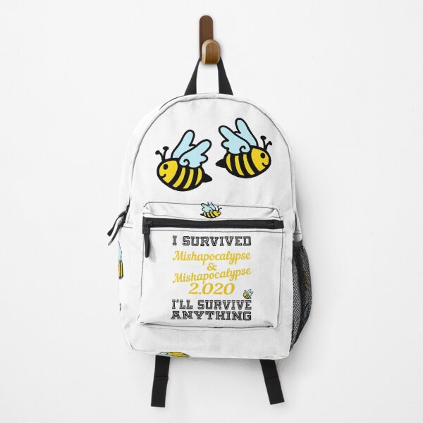 Item preview, I Survived Mishapocalypse 2.0 2020 'Angel Bee' (Black Yellow Version) designed and sold by MinaMonsterMash.