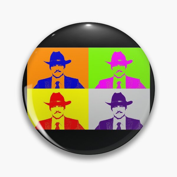 Item preview, Pedro pascal with Sombrero in Pop Art designed and sold by ecdato.