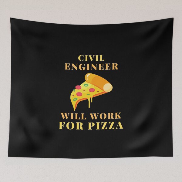 Item preview, civil engineer pizza designed and sold by SnowballStep.