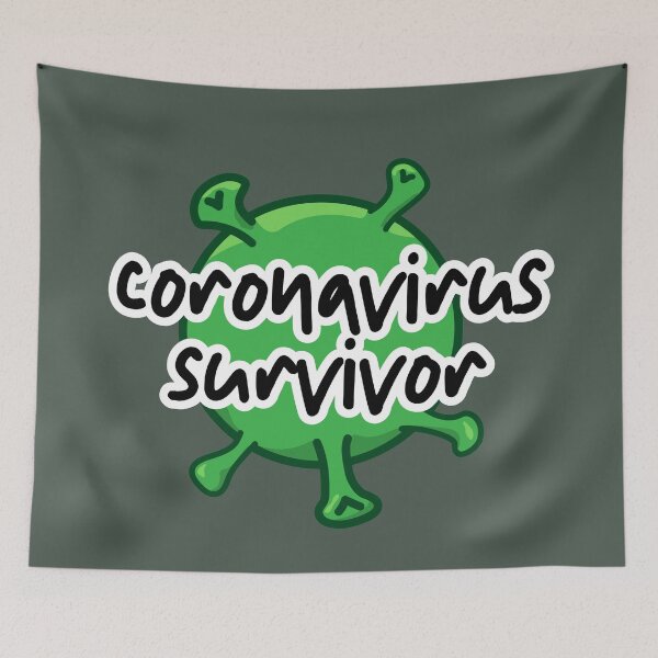 Item preview, Coronavirus Survivor Cartoon COVID-19 Fighter Corona Virus designed and sold by TeeServes.