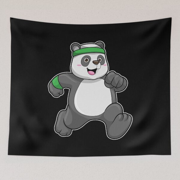 Item preview, Panda at Jogging with Headband & Sweatband designed and sold by Snabdesign84.