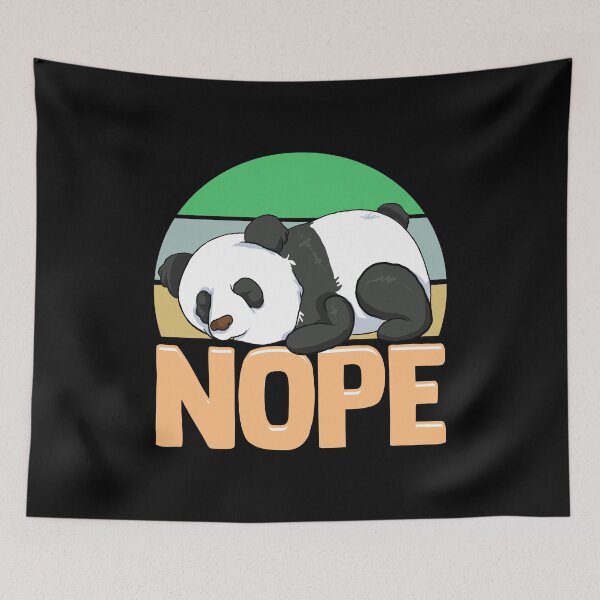 Item preview, Cute & Funny Nope Sleepy Napping Lazy Panda designed and sold by perfectpresents.