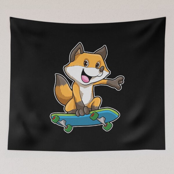 Item preview, Fox as Skater with Skateboard designed and sold by Snabdesign84.