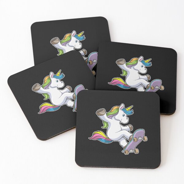 Item preview, Unicorn as Skater with Skateboard designed and sold by Snabdesign84.