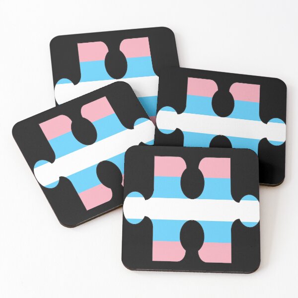 Item preview, Transgender pride flag autism puzzle piece designed and sold by MrE-Tees.