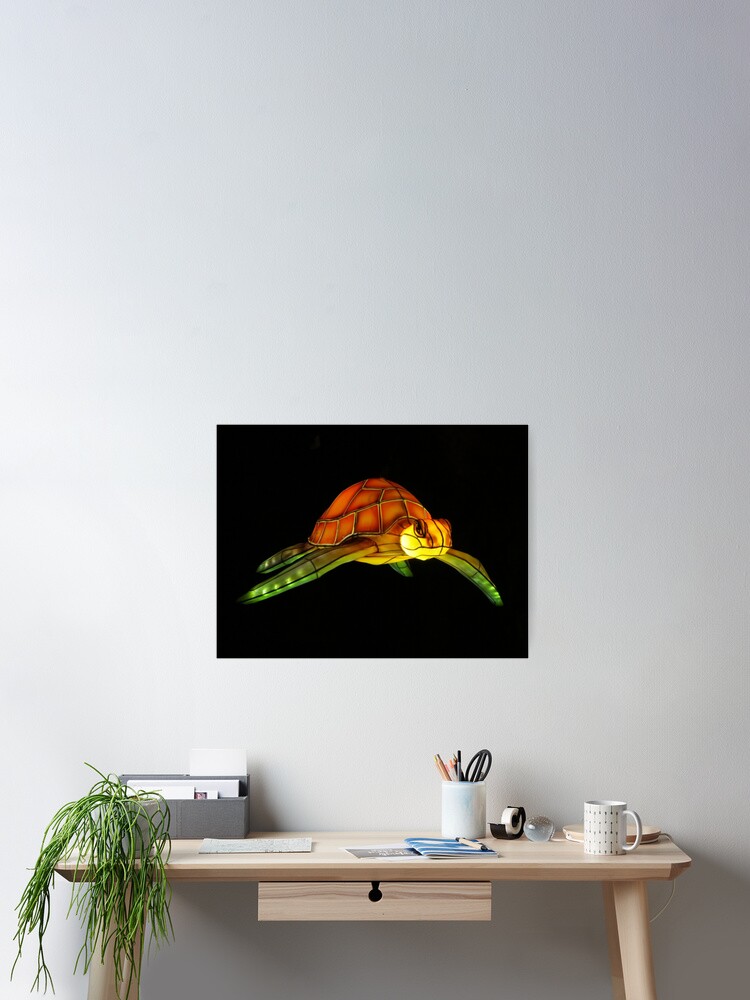 Thumbnail 2 of 3, Poster, Floating Turtle designed and sold by kostolany244.