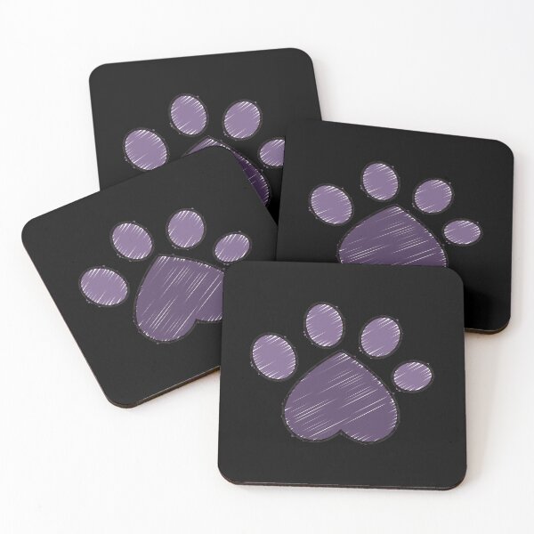 Item preview, Purple Paw Print with Heart for Dog Lovers designed and sold by BLAZE-ShopCool.