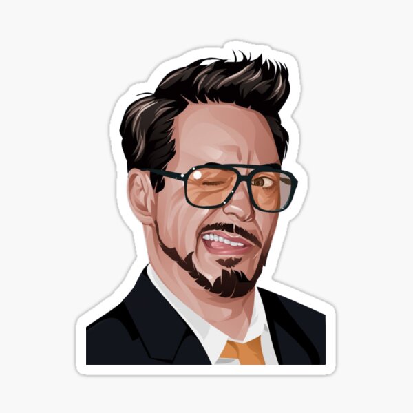 Robert Downey Jr Lustiges Gesicht Sticker Von Imagilure Redbubble