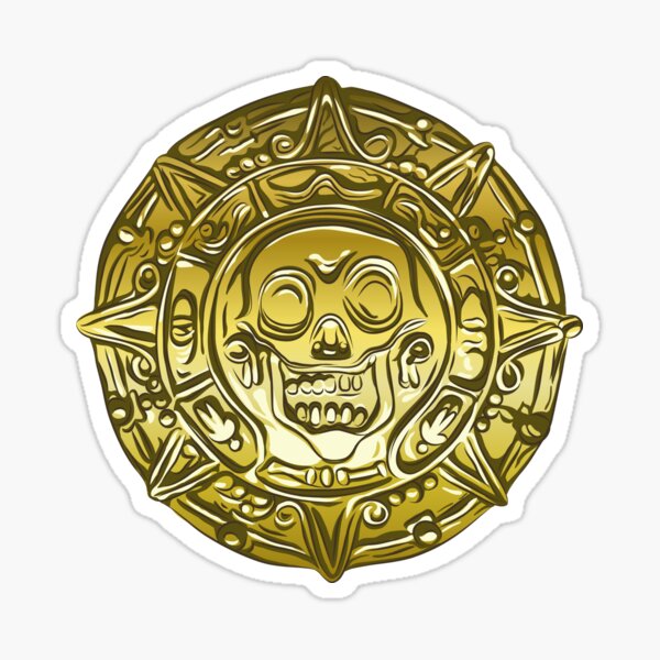 Pirate Of Caribbean Skull Crossbones Black Gold Yellow Disney