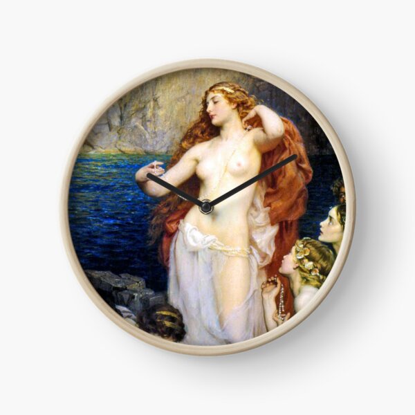 The Pearls Of Aphrodite – (Herbert James Draper)  Герберт Дрейпер - Жемчуг Афродиты Clock