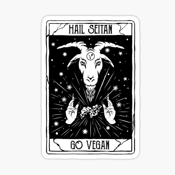 salve seitán y vuélvete vegano, Pegatina