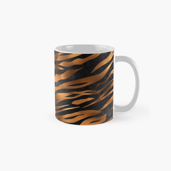 Copper and Black Zebra Print Classic Mug