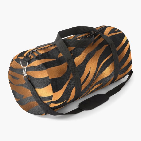 Copper and Black Zebra Print Duffle Bag