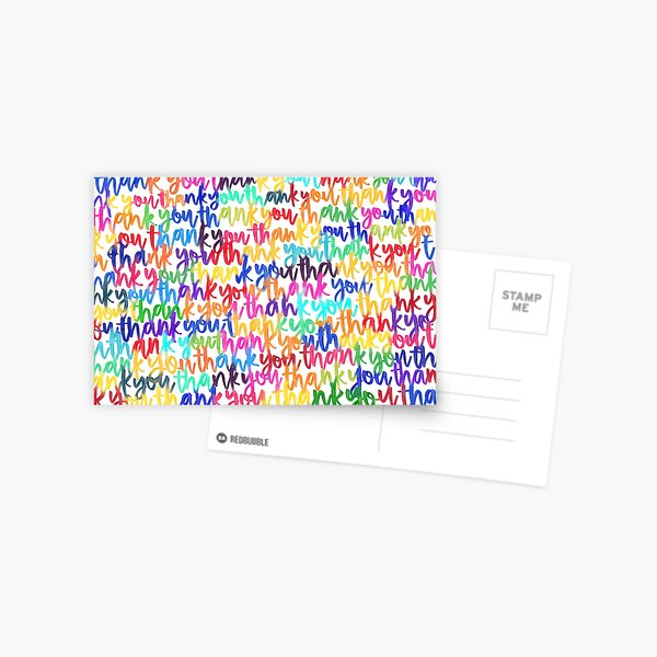 Rainbow thank you cards Postcard