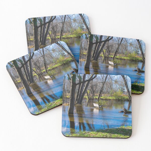 Item preview, Flooded park bench designed and sold by blb1014.