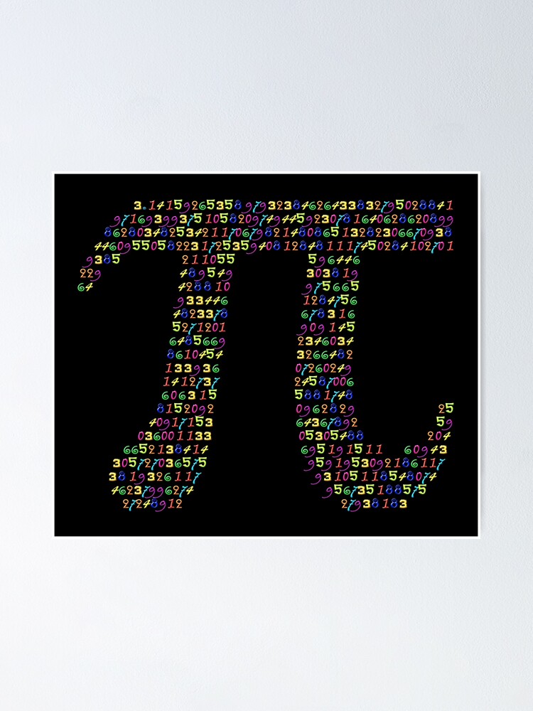 Digits Of Pi Numbers Of π Colorful Math Poster For Sale By