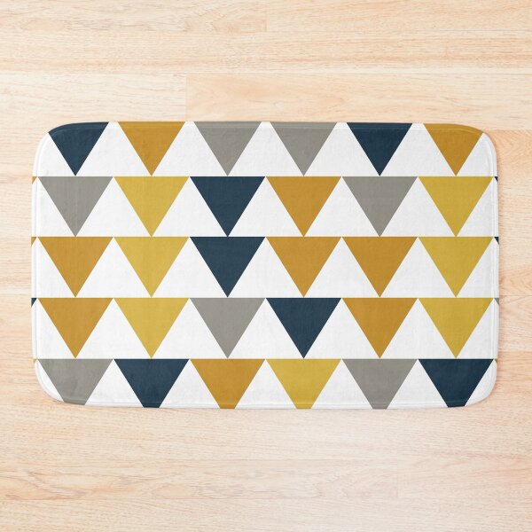 Item preview, Arrows 2 - Minimalist Geometric Pattern in Mustard Yellow, Navy Blue, Gray, and White designed and sold by kierkegaard.
