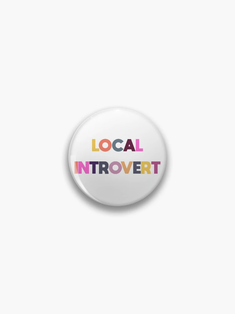 Thumbnail 1 of 3, Pin, Local Introvert - Risograph Colors designed and sold by GhostLonging.