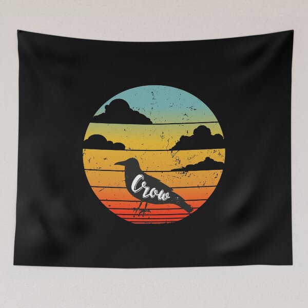 Item preview, Crow Sunset Crow Gifts - Retro Vintage - Crazy Crow - Crow Print Art - Farm Animals designed and sold by biigshow.